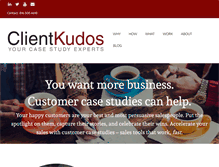 Tablet Screenshot of clientkudos.com